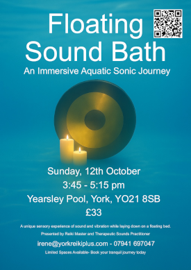 poster for floating sound bath