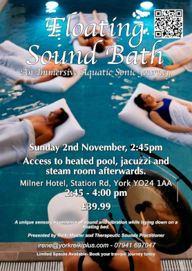 poster for floating sound bath